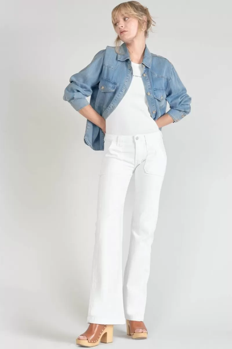 sormiou_flare_jeans_blanc_5.webp Le Temps des Cerises Coupe Flare / Bootcut-Sormiou Flare Jeans Blanc White