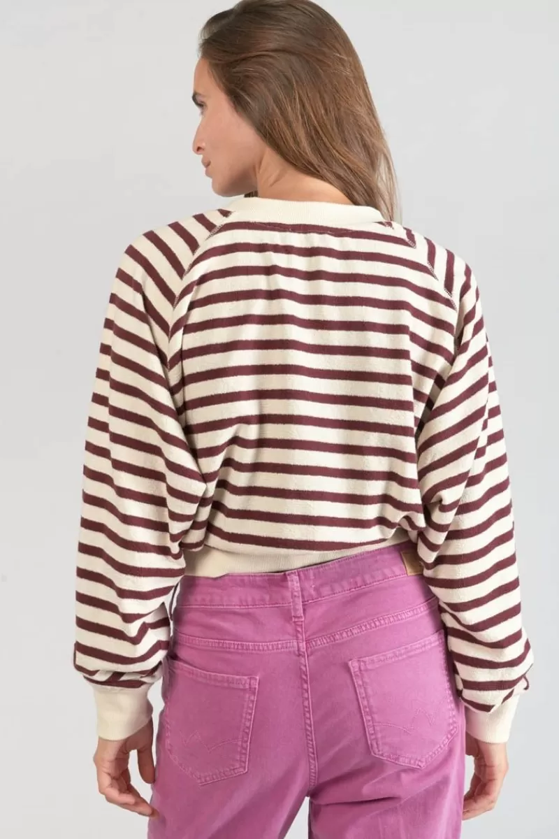 sweatshirt_koa_mariniere_prune_7.webp Le Temps des Cerises Pulls & Sweats & Cardigans-Sweatshirt Koa Mariniere Prune Ice Cream