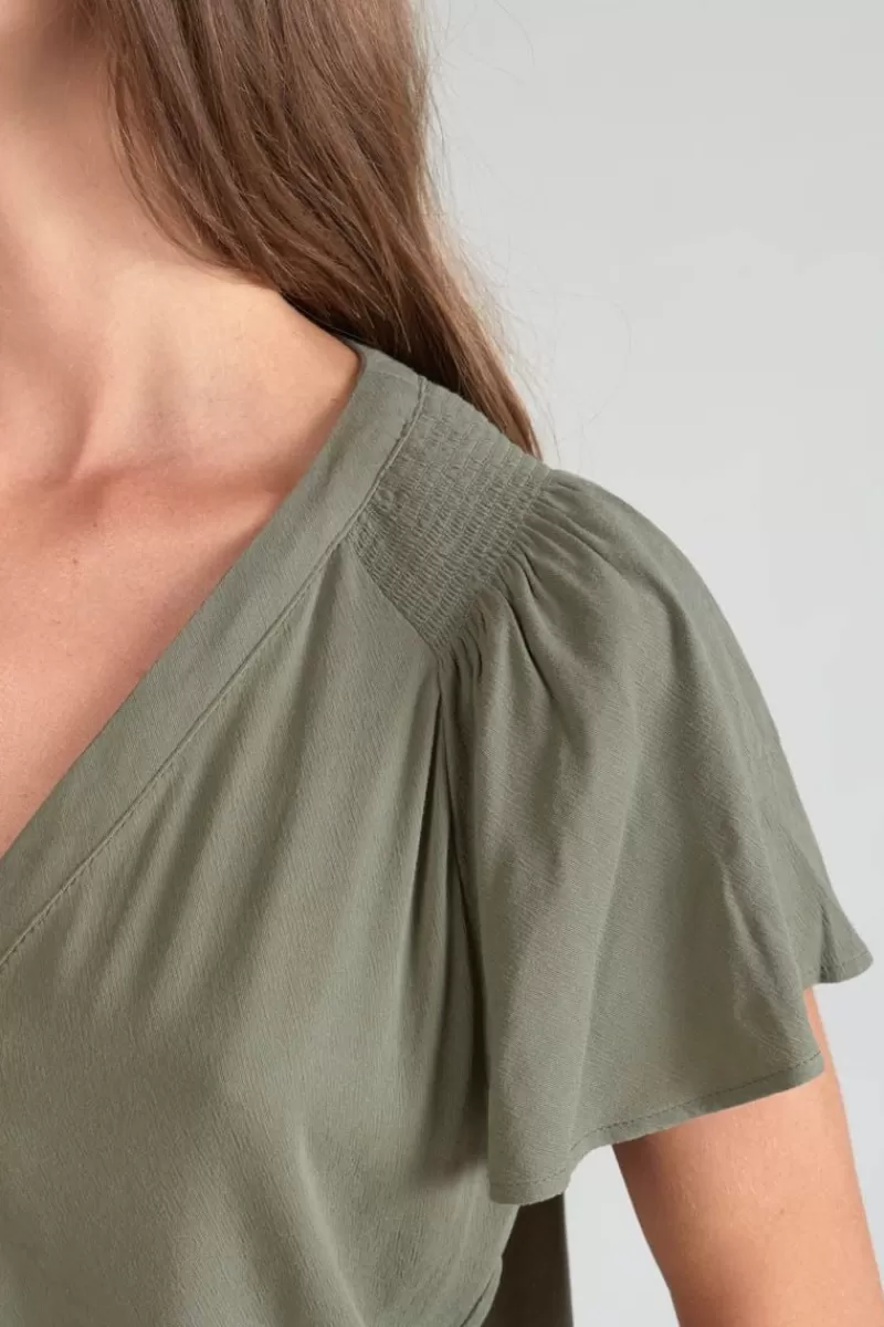 top_aube_en_tencel_kaki_5.webp Le Temps des Cerises Tops-Top Aube En Tencel Kaki Lizard