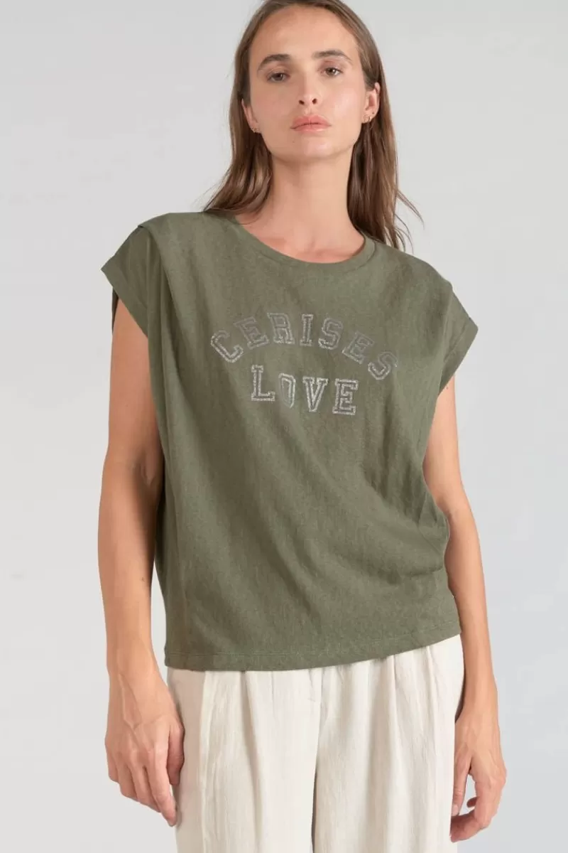 top_coxy_kaki_5.webp Le Temps des Cerises T-Shirts & Débardeurs-Top Coxy Kaki Lizard