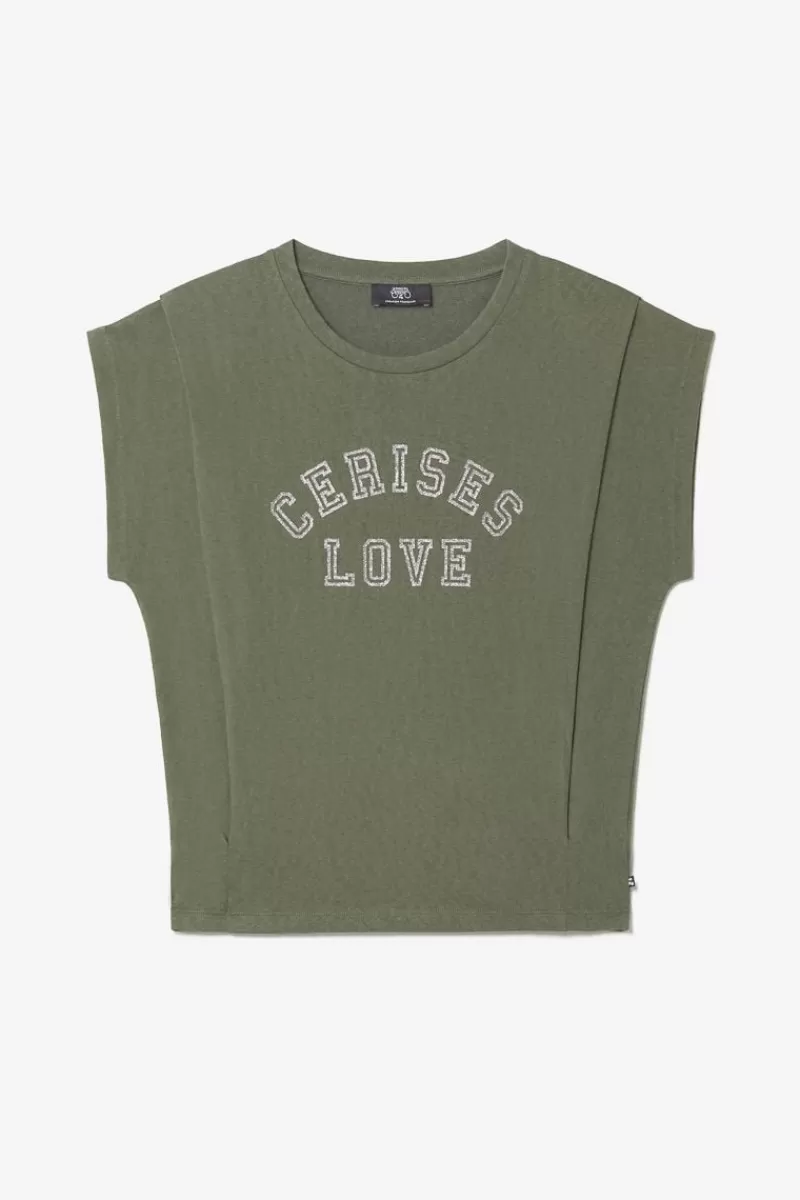 top_coxy_kaki_6.webp Le Temps des Cerises T-Shirts & Débardeurs-Top Coxy Kaki Lizard