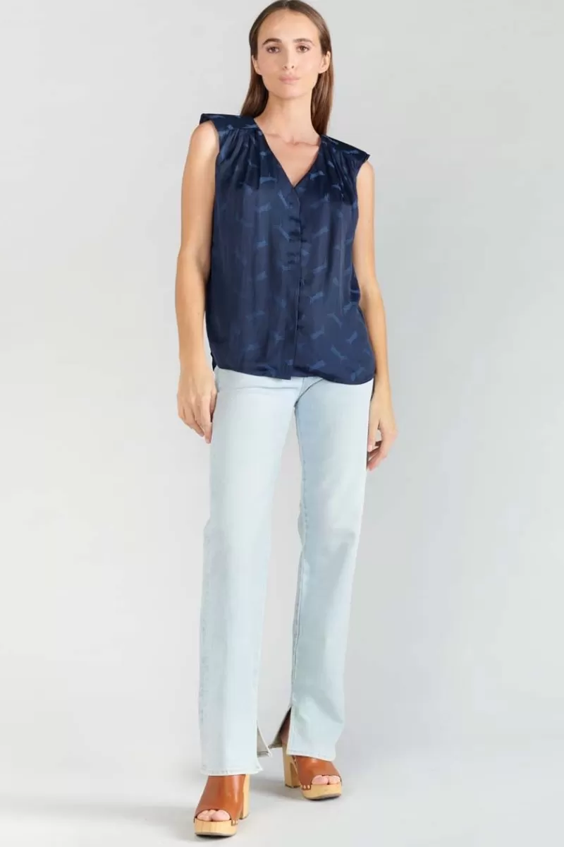 top_missou_en_jacquard_bleu_marine_5.webp Le Temps des Cerises Tops-Top Missou En Jacquard Bleu Marine Midnight