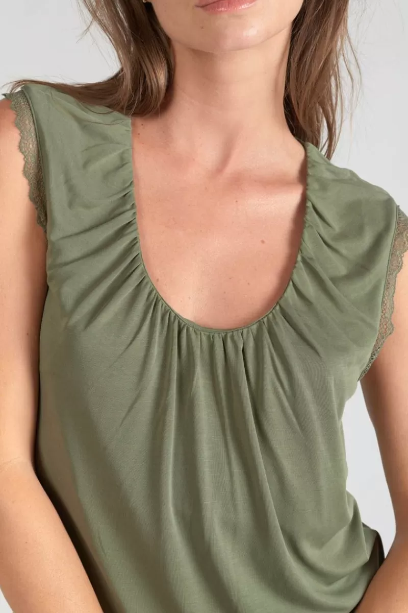 top_nani_kaki_2.webp Le Temps des Cerises T-Shirts & Débardeurs-Top Nani Kaki Lizard