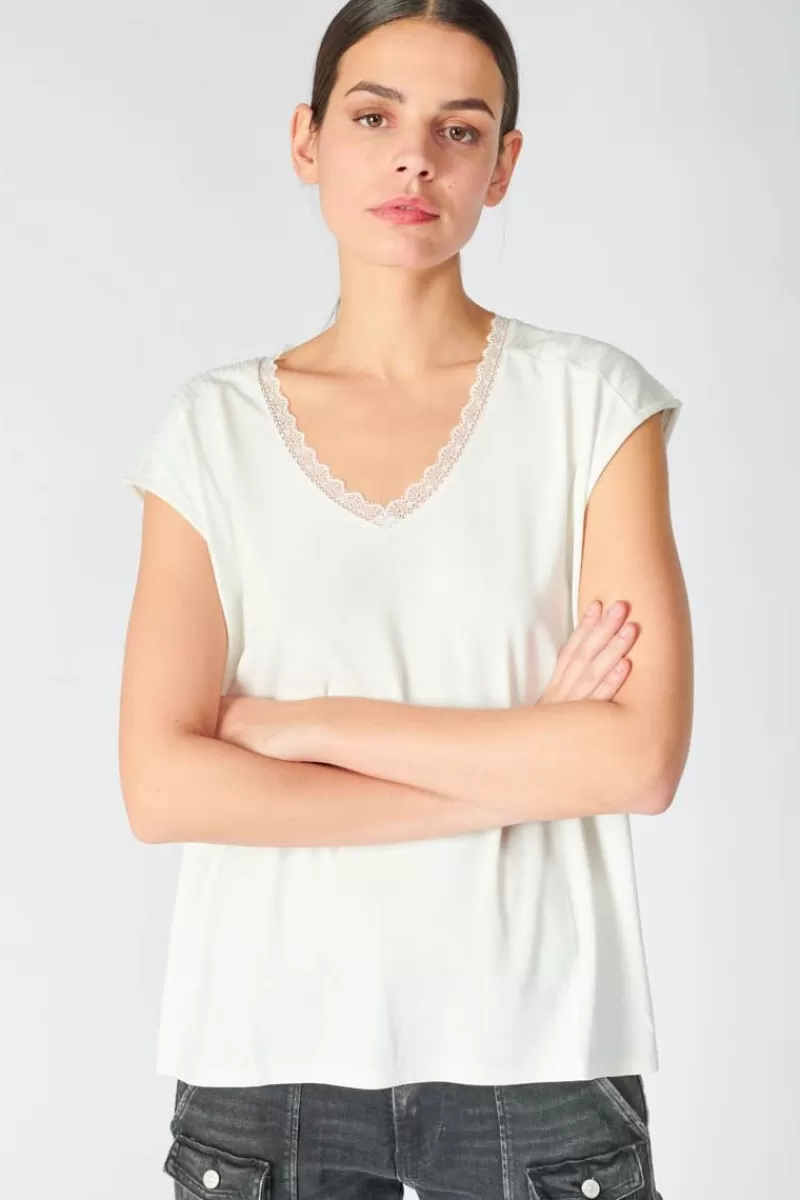 Le Temps des Cerises T-Shirts & Débardeurs-Top Nate Blanc Ice Cream