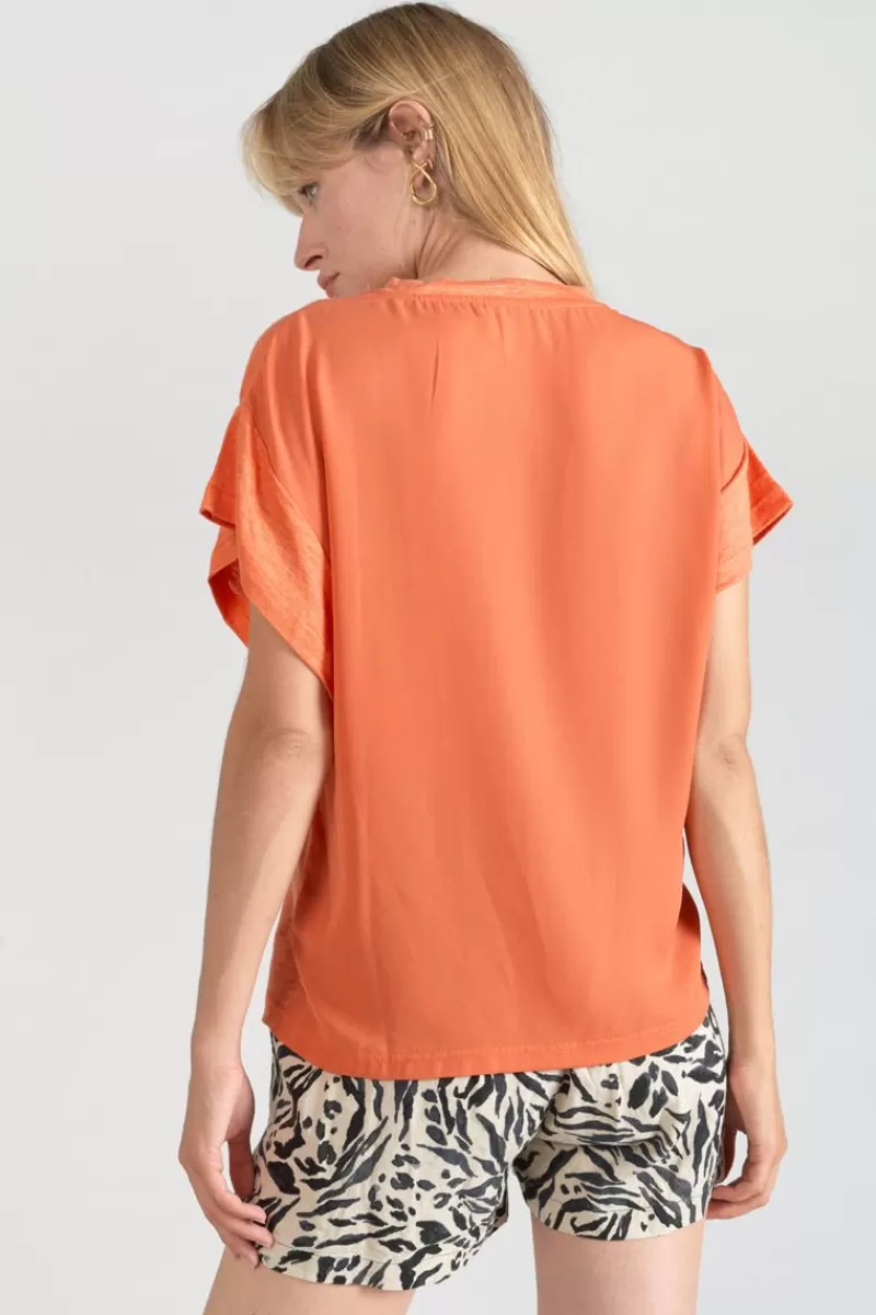 top_overs_orange_corail_3.webp Le Temps des Cerises T-Shirts & Débardeurs-Top Overs Orange Corail Coral Rose