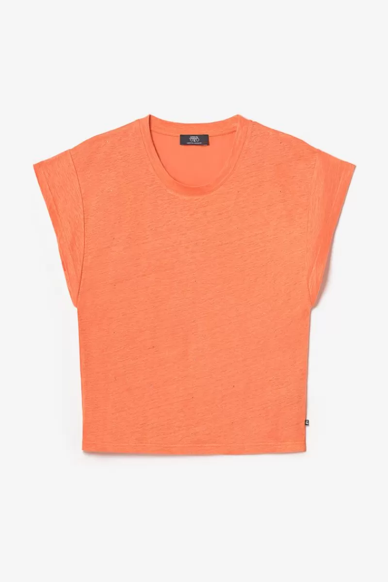 top_overs_orange_corail_7.webp Le Temps des Cerises T-Shirts & Débardeurs-Top Overs Orange Corail Coral Rose