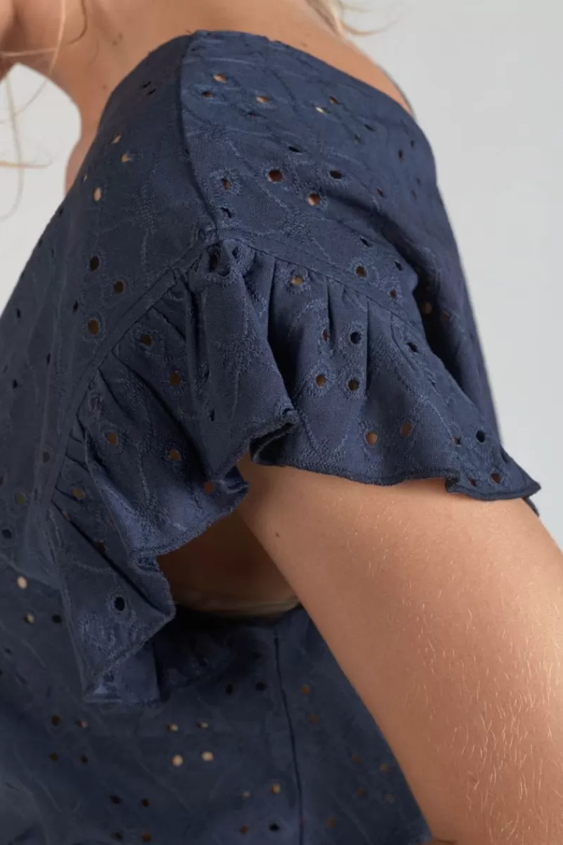 top_pedrina_ajoure_bleu_marine_2.webp Le Temps des Cerises Tops-Top Pedrina Ajoure Bleu Marine Midnight