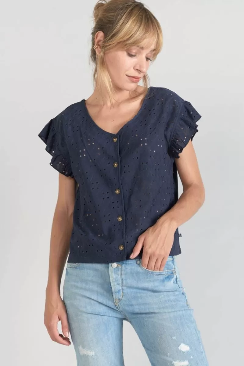 top_pedrina_ajoure_bleu_marine_5.webp Le Temps des Cerises Tops-Top Pedrina Ajoure Bleu Marine Midnight