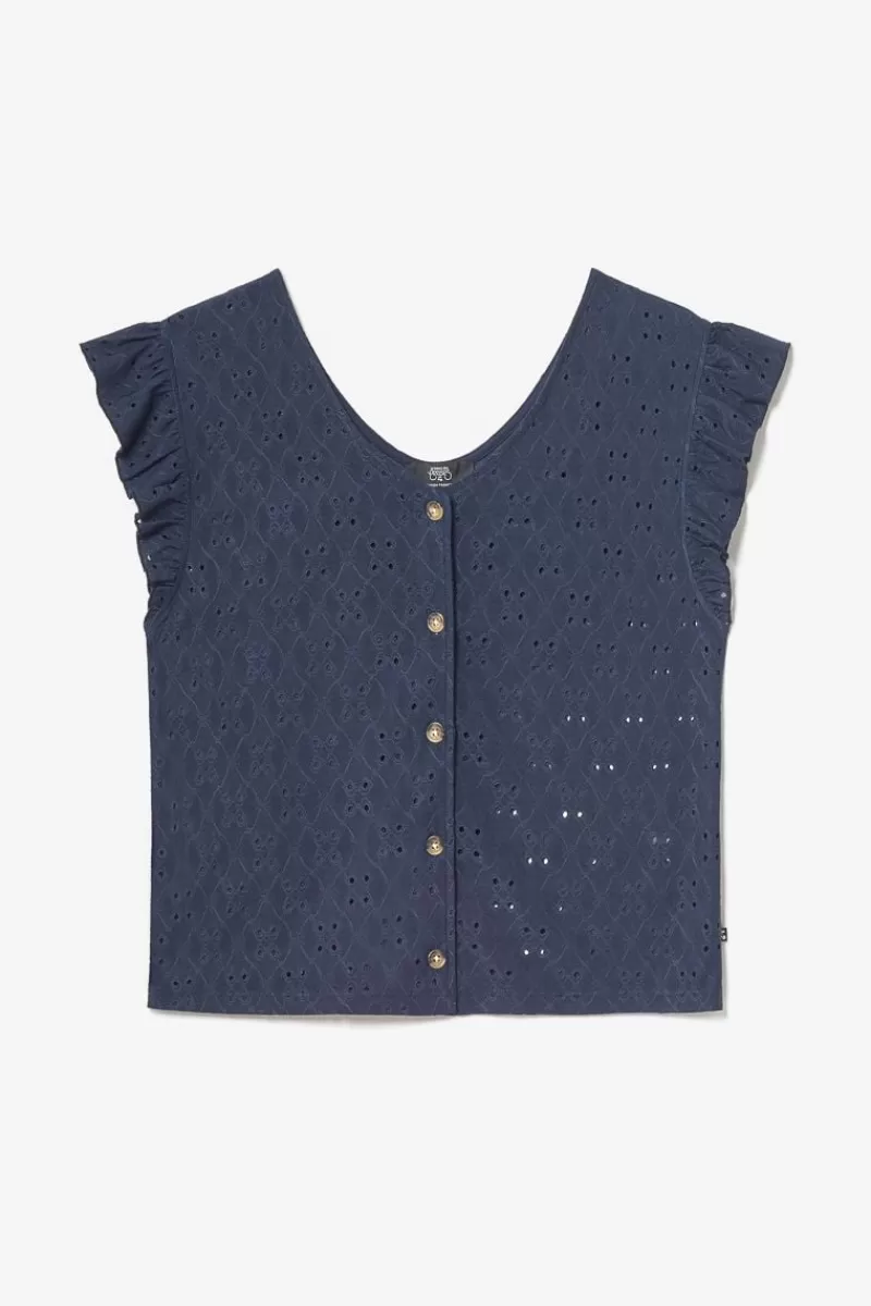 top_pedrina_ajoure_bleu_marine_6.webp Le Temps des Cerises Tops-Top Pedrina Ajoure Bleu Marine Midnight