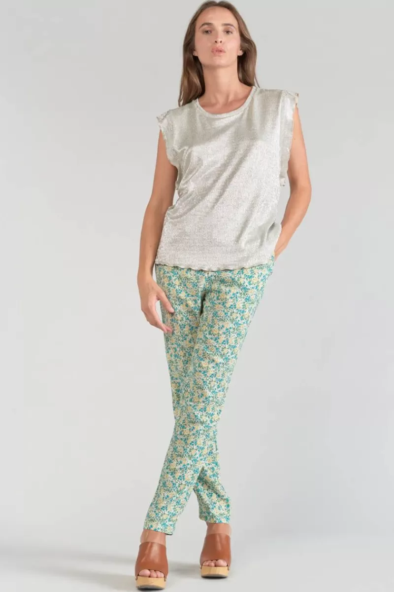 top_tamajon_argente_5.webp Le Temps des Cerises T-Shirts & Débardeurs-Top Tamajon Argente Silver