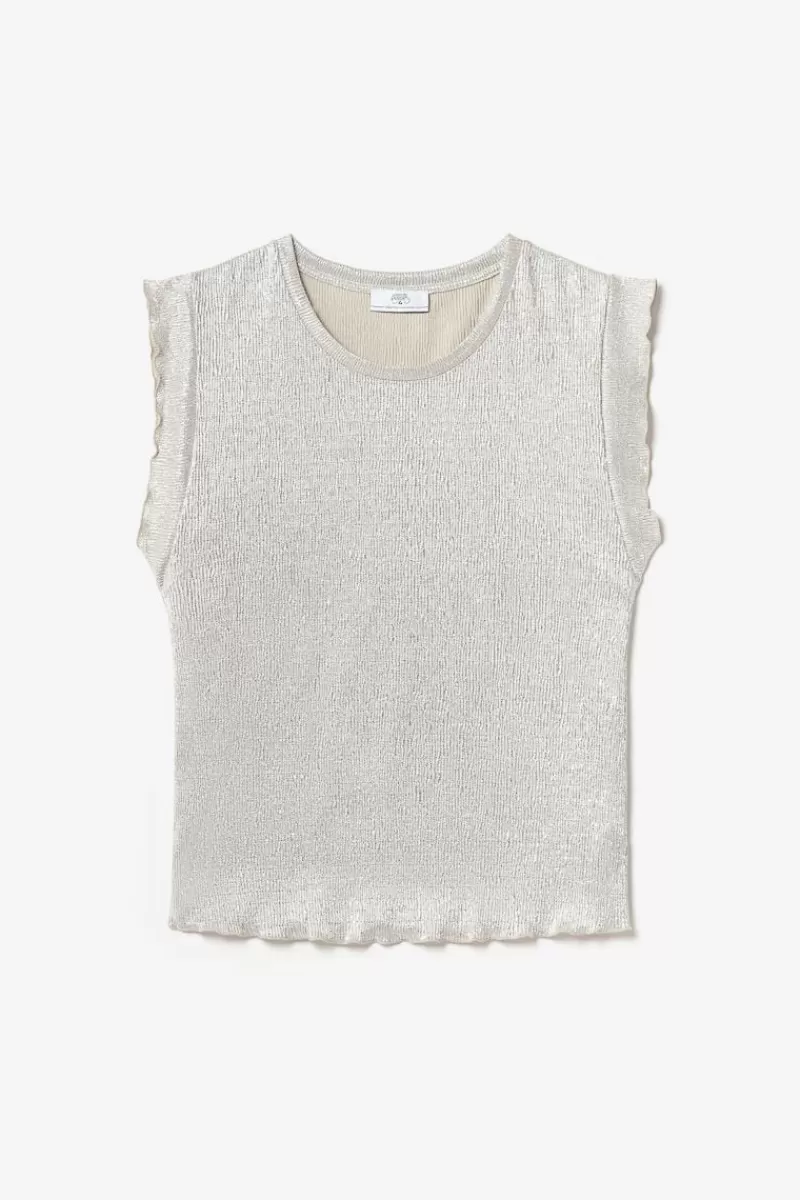 top_tamajon_argente_6.webp Le Temps des Cerises T-Shirts & Débardeurs-Top Tamajon Argente Silver