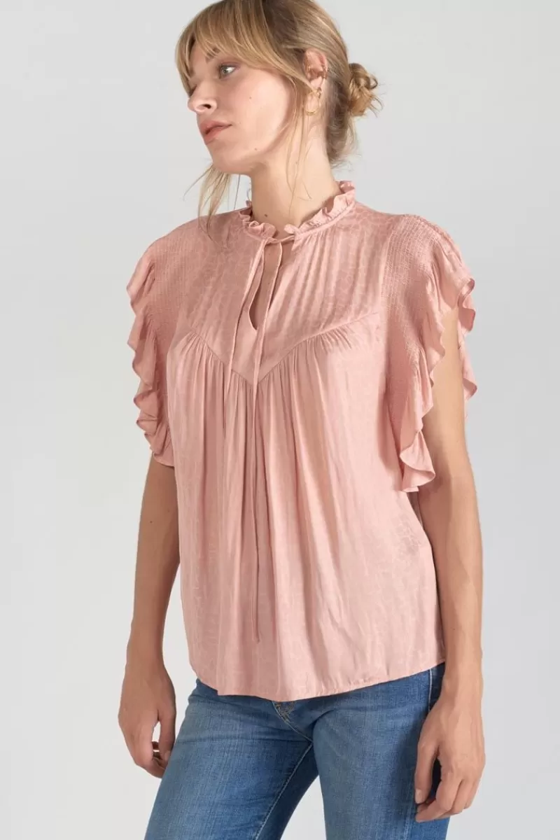 Le Temps des Cerises Tops-Top Theron Rose Saumon Coral Rose