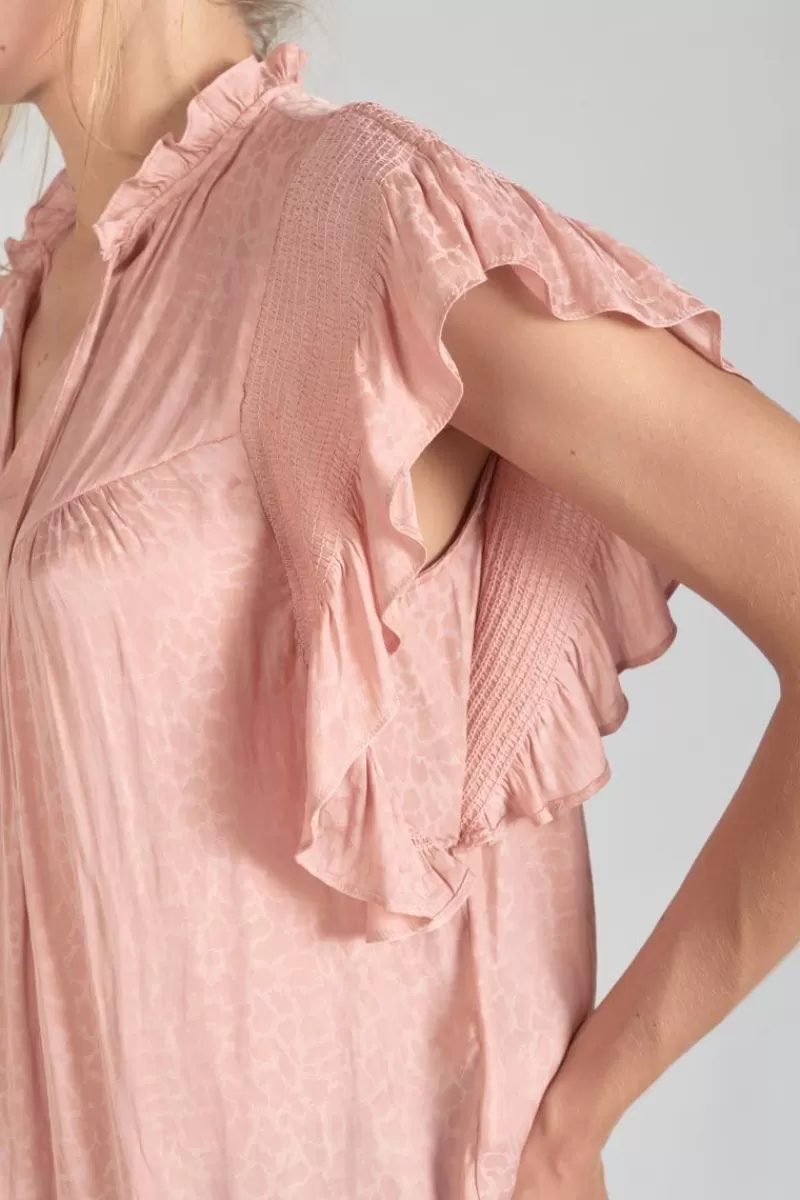 top_theron_rose_saumon_2.webp Le Temps des Cerises Tops-Top Theron Rose Saumon Coral Rose