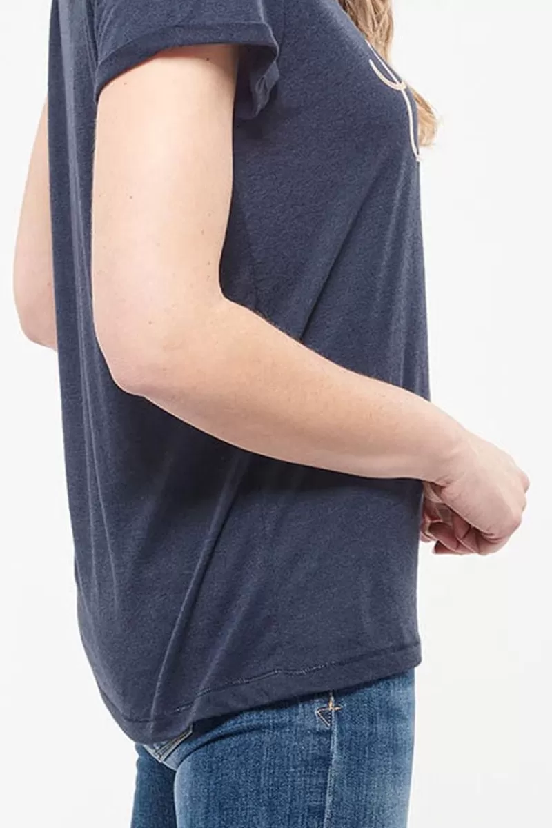 tshirt_basitrame_marine_3.webp Le Temps des Cerises T-Shirts & Débardeurs-T-Shirt Basitrame Marine Midnight