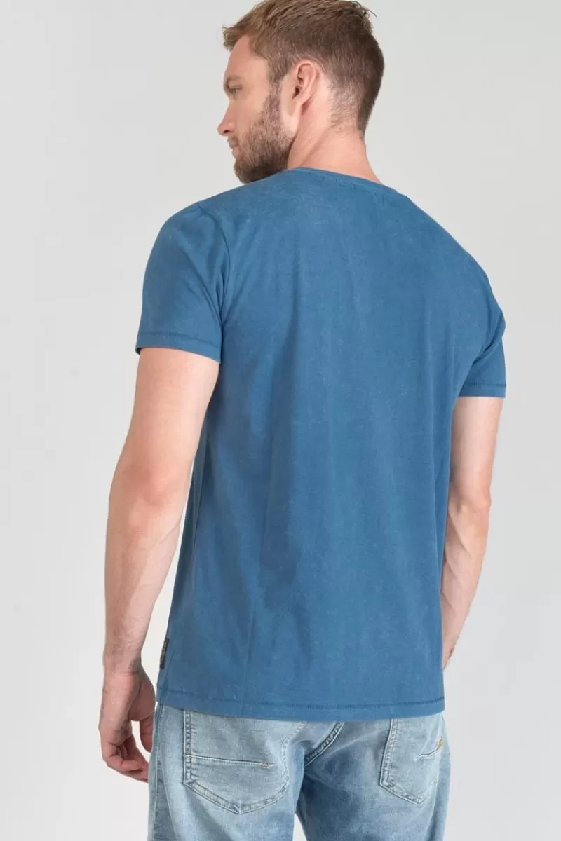 tshirt_brown_bleu_delave_2.webp Le Temps des Cerises T-Shirts & Polos-T-Shirt Brown Bleu Delave Raf