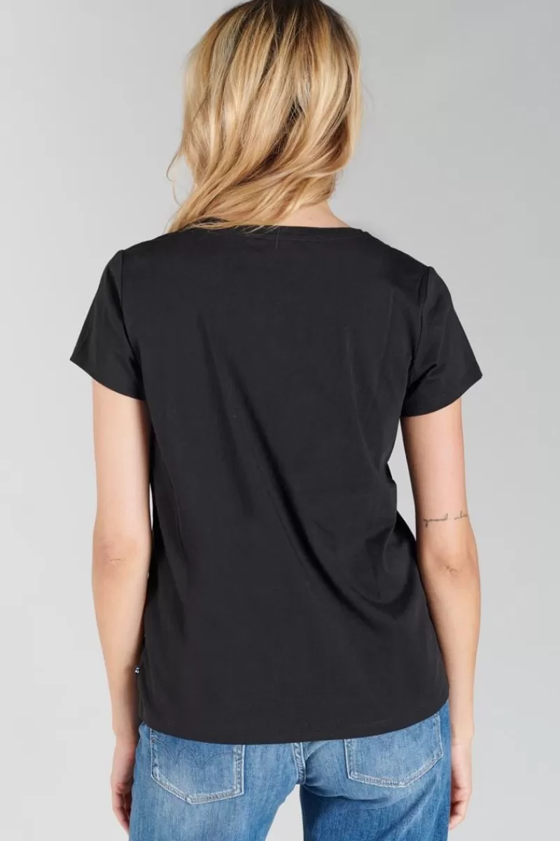 tshirt_carole_noir_imprime_4.webp Le Temps des Cerises T-Shirts & Débardeurs-T-Shirt Carole Noir Imprime Black