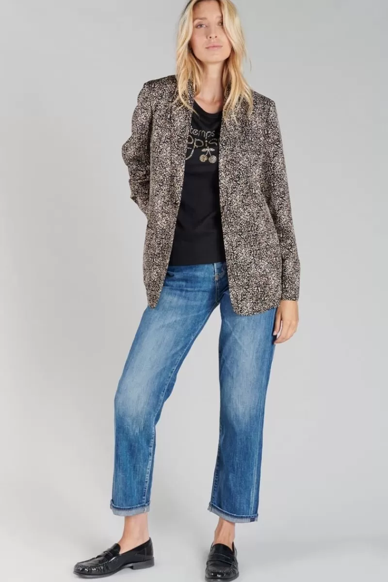 tshirt_carole_noir_imprime_5.webp Le Temps des Cerises T-Shirts & Débardeurs-T-Shirt Carole Noir Imprime Black