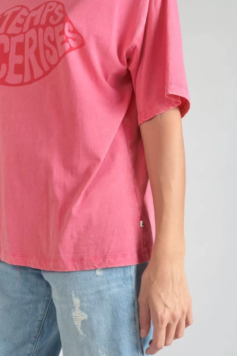 tshirt_cassio_rose_delave_3.webp Le Temps des Cerises T-Shirts & Débardeurs-T-Shirt Cassio Rose Delave Berry