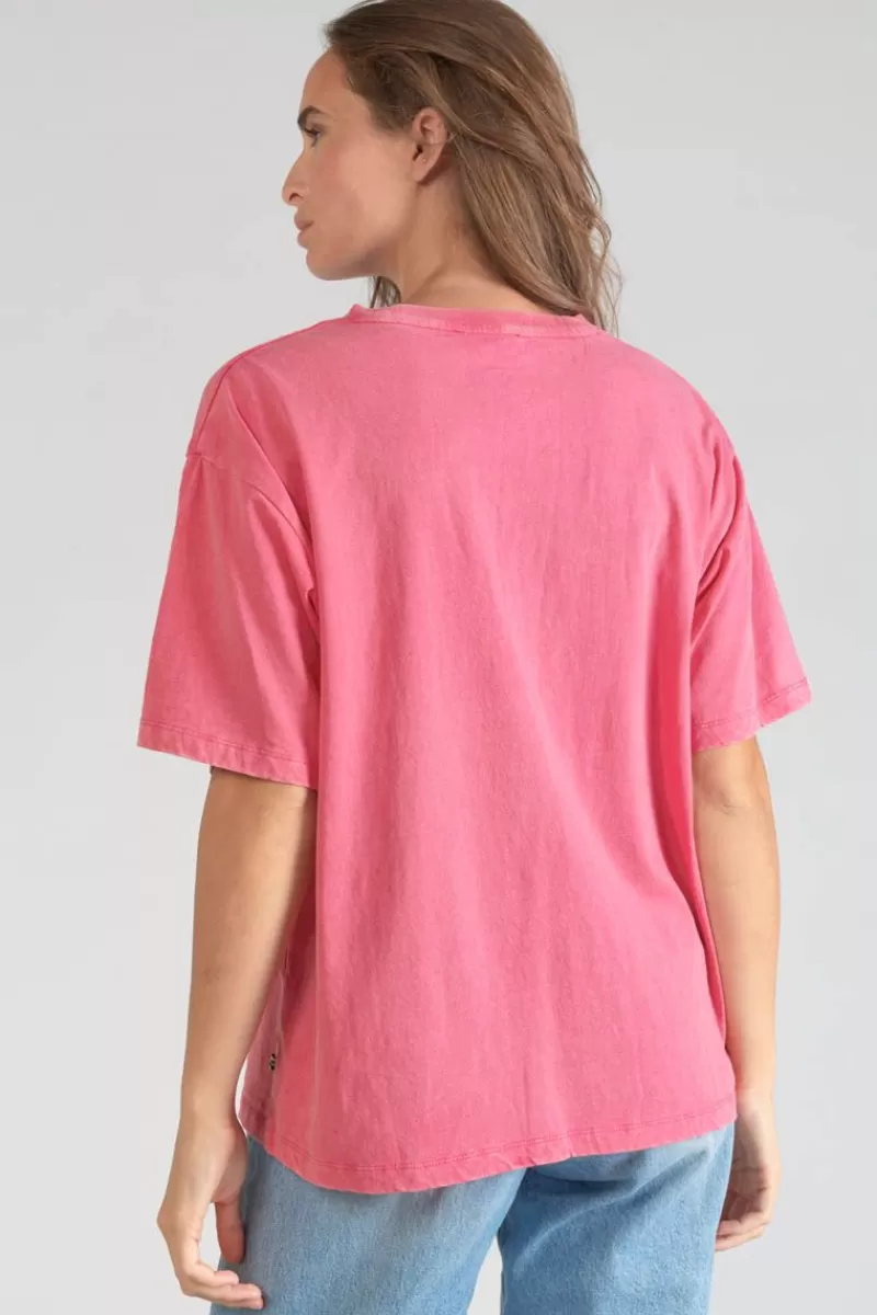 tshirt_cassio_rose_delave_4.webp Le Temps des Cerises T-Shirts & Débardeurs-T-Shirt Cassio Rose Delave Berry