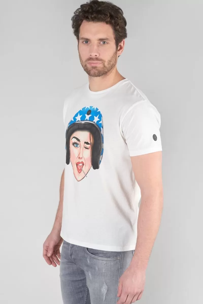 tshirt_cram_blanc_imprime_2.webp Le Temps des Cerises T-Shirts & Polos-T-Shirt Cram Blanc Imprime White