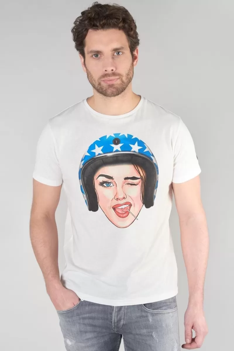 tshirt_cram_blanc_imprime_3.webp Le Temps des Cerises T-Shirts & Polos-T-Shirt Cram Blanc Imprime White