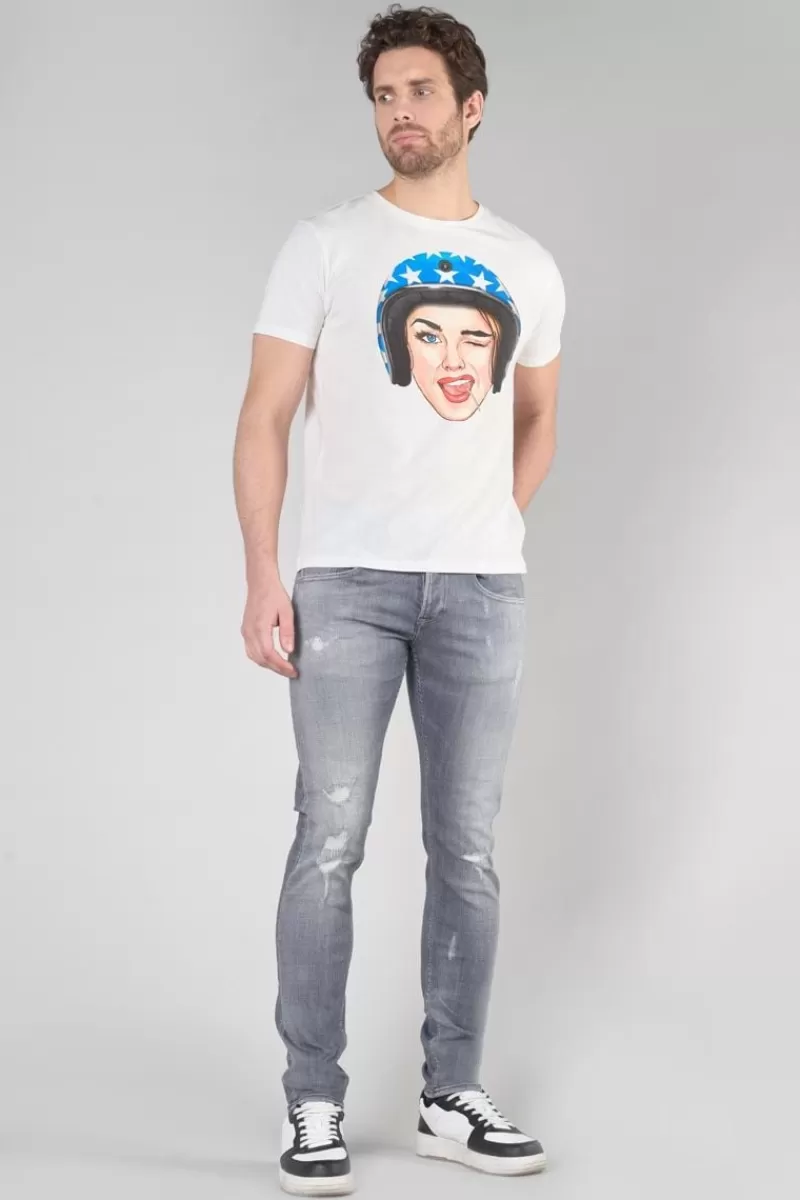 tshirt_cram_blanc_imprime_5.webp Le Temps des Cerises T-Shirts & Polos-T-Shirt Cram Blanc Imprime White