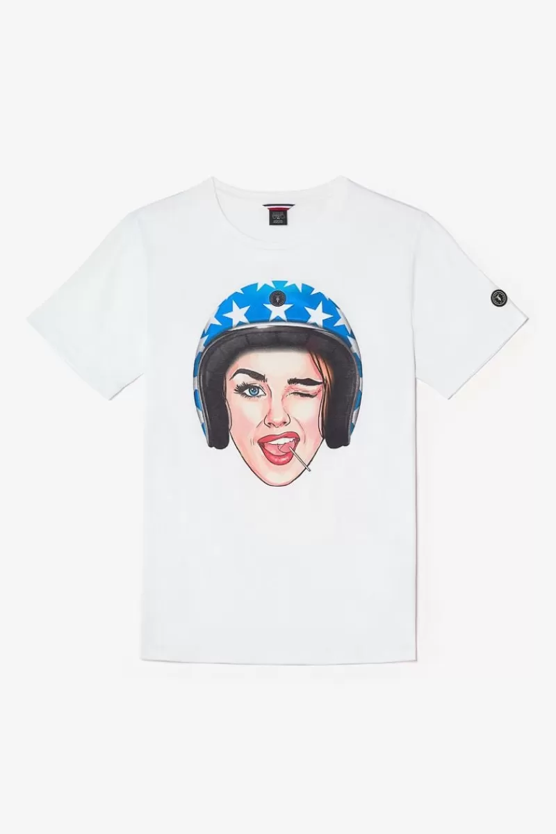 tshirt_cram_blanc_imprime_6.webp Le Temps des Cerises T-Shirts & Polos-T-Shirt Cram Blanc Imprime White