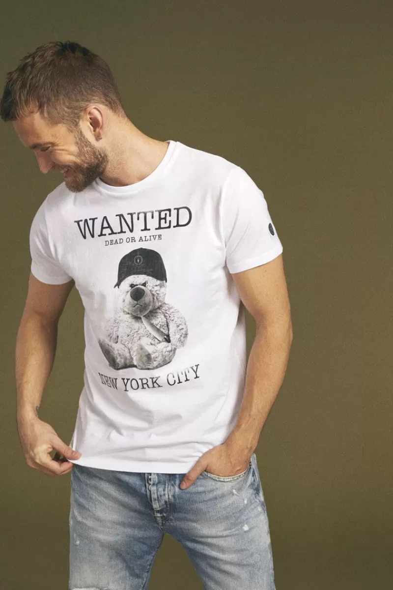 Le Temps des Cerises T-Shirts & Polos-T-Shirt Gaspa Blanc Imprime White