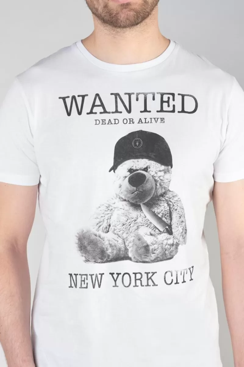 Le Temps des Cerises T-Shirts & Polos-T-Shirt Gaspa Blanc Imprime White