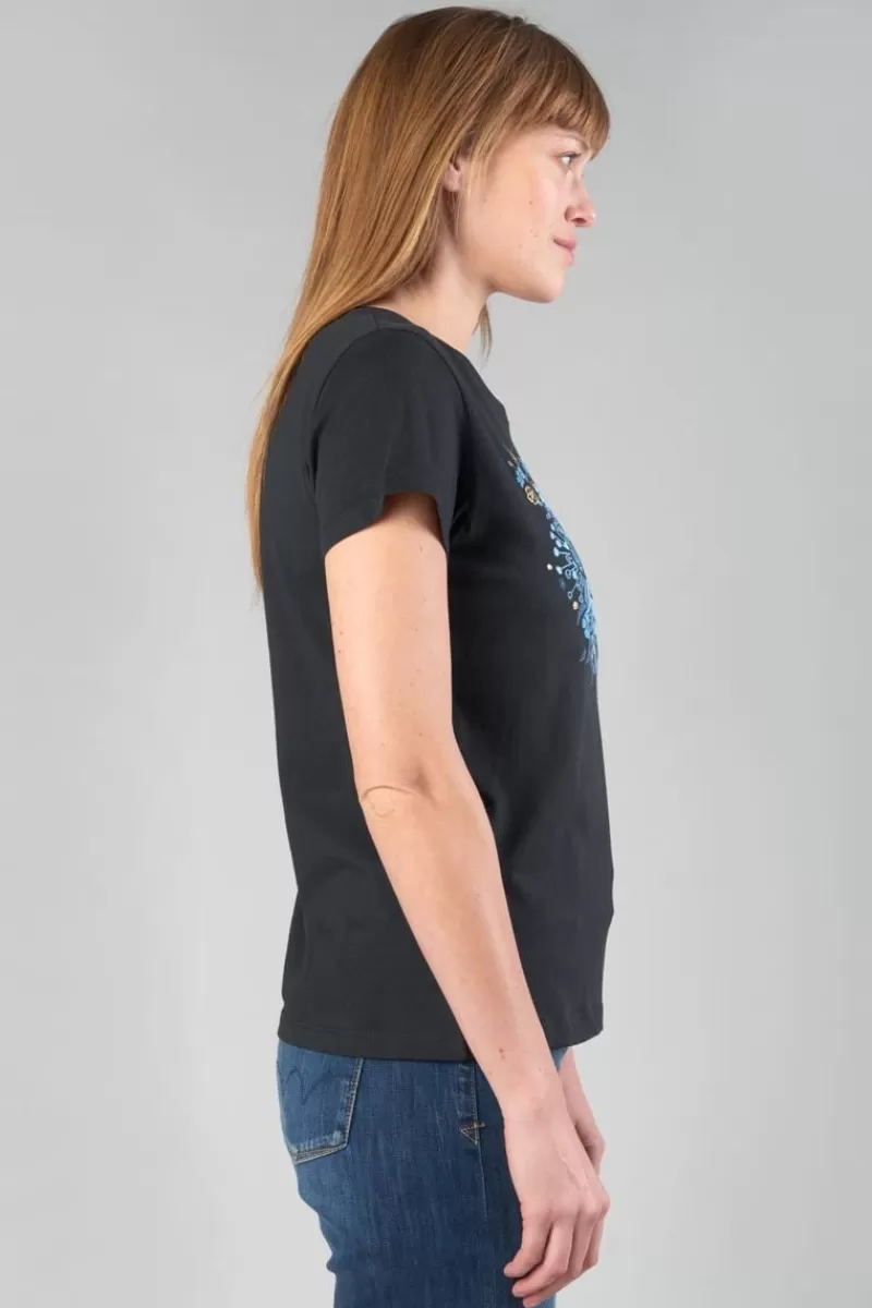 tshirt_gracy_noir_imprime_2.webp Le Temps des Cerises T-Shirts & Débardeurs-T-Shirt Gracy Noir Imprime Black