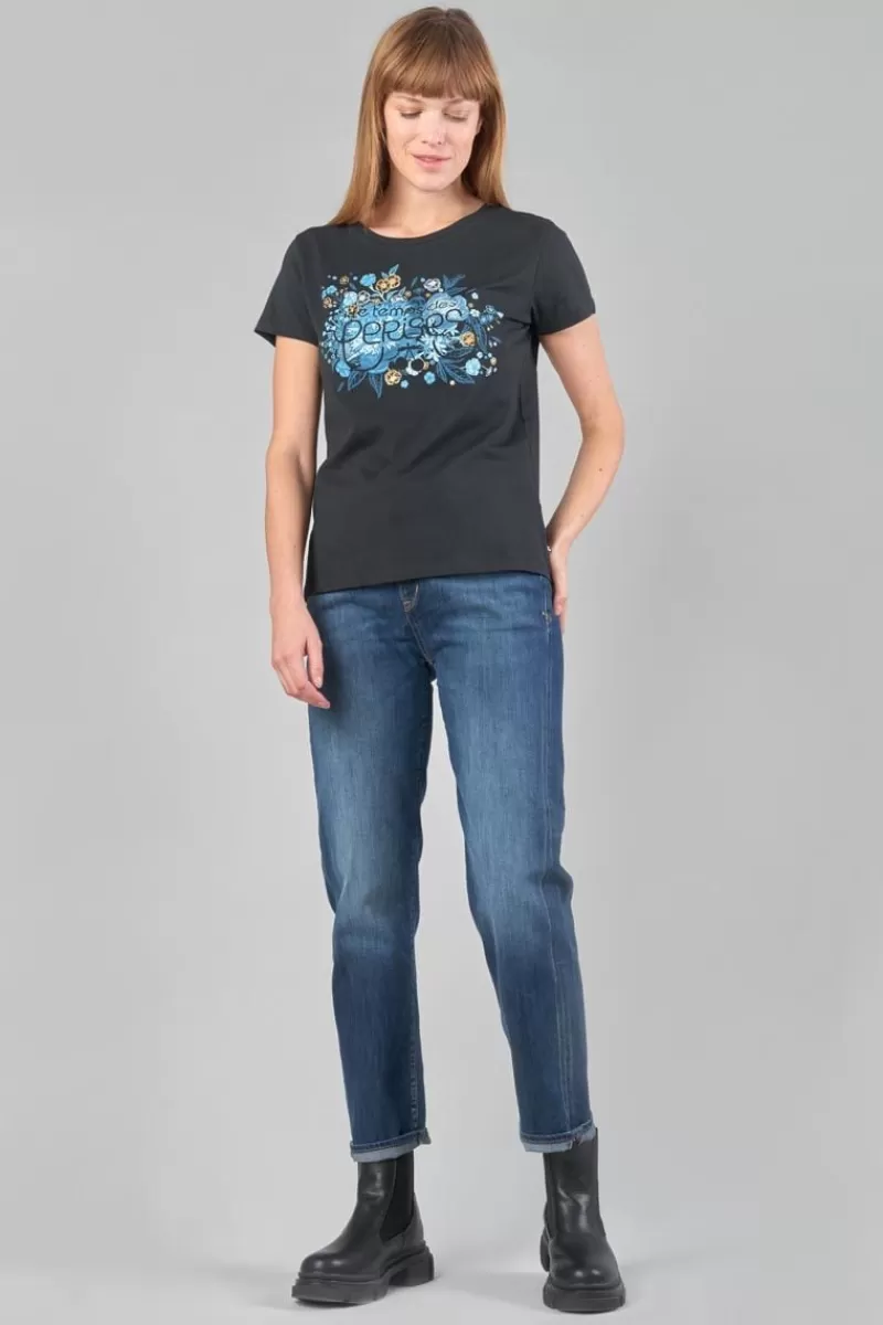 tshirt_gracy_noir_imprime_3.webp Le Temps des Cerises T-Shirts & Débardeurs-T-Shirt Gracy Noir Imprime Black