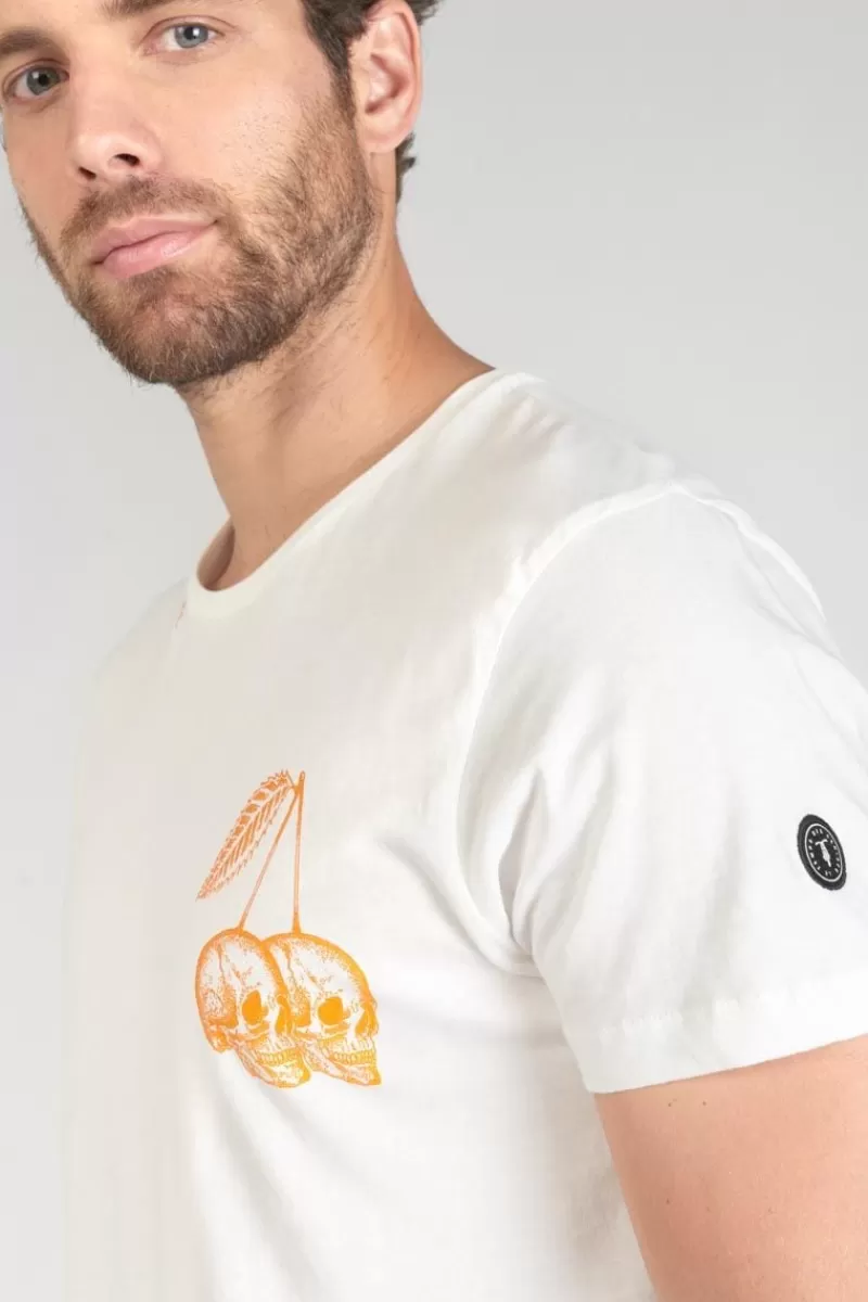 tshirt_ian_blanc_imprime_6.webp Le Temps des Cerises T-Shirts & Polos-T-Shirt Ian Blanc Imprime Cream
