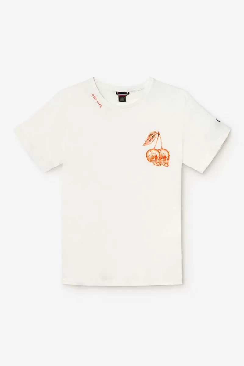 tshirt_ian_blanc_imprime_7.webp Le Temps des Cerises T-Shirts & Polos-T-Shirt Ian Blanc Imprime Cream