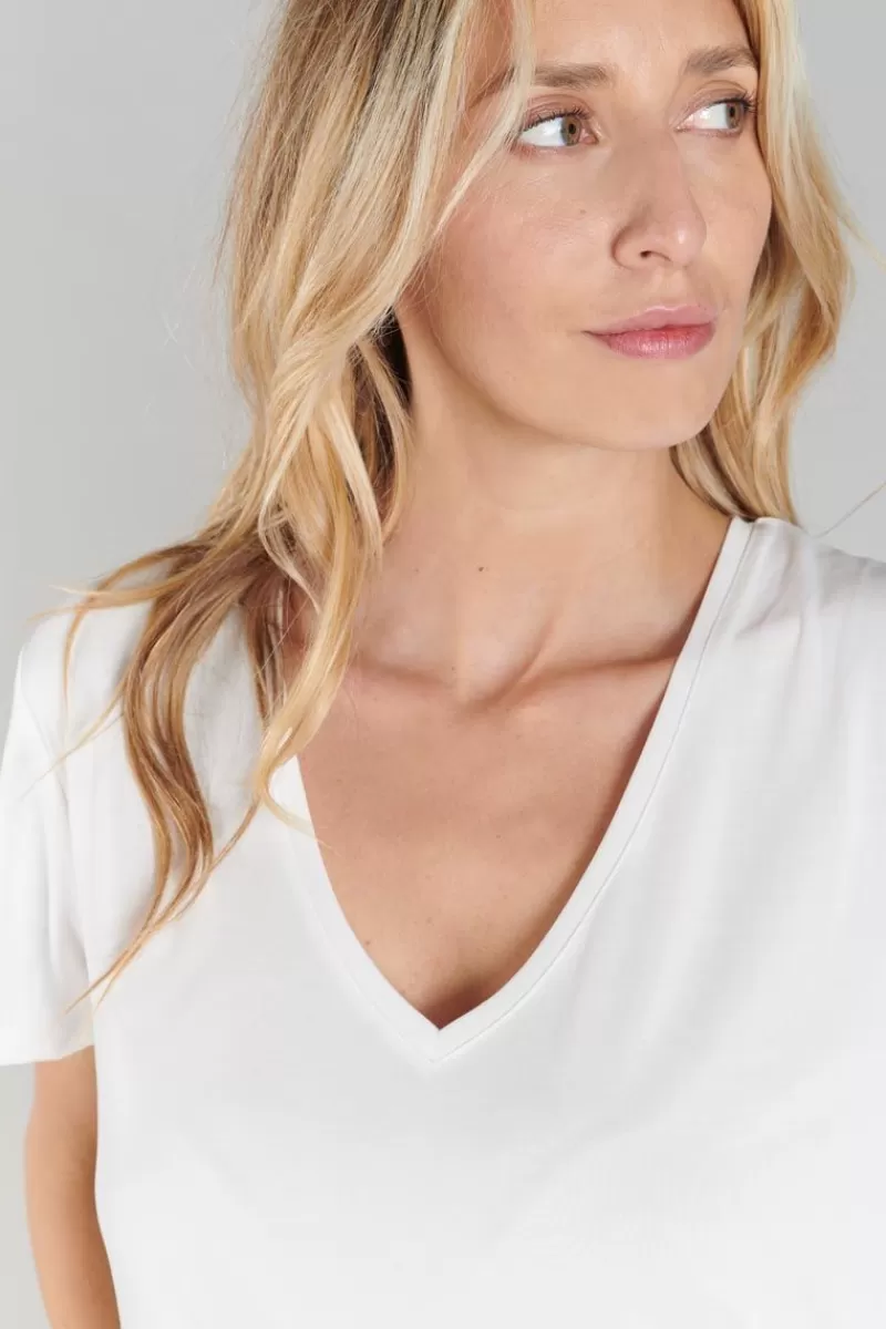 tshirt_lola_vanille_2.webp Le Temps des Cerises T-Shirts & Débardeurs-T-Shirt Lola Vanille Vanilla