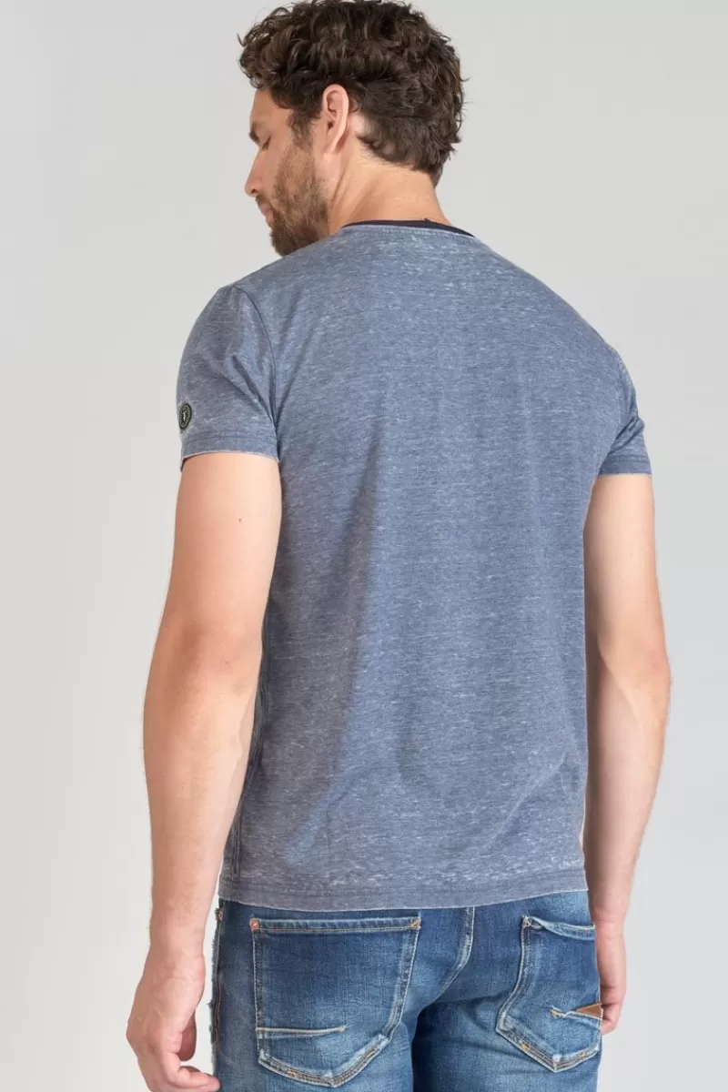 Le Temps des Cerises T-Shirts & Polos-T-Shirt Mavoc Bleu Chine Delave Peacoat
