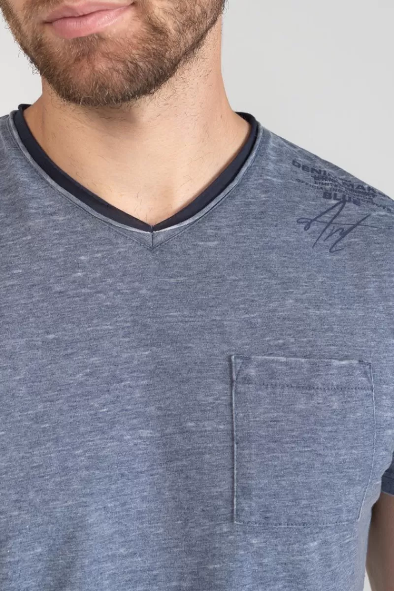 tshirt_mavoc_bleu_chine_delave_2.webp Le Temps des Cerises T-Shirts & Polos-T-Shirt Mavoc Bleu Chine Delave Peacoat