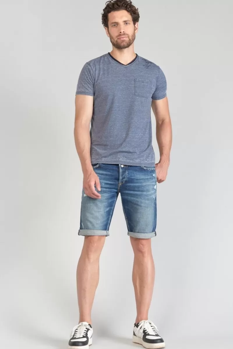 tshirt_mavoc_bleu_chine_delave_5.webp Le Temps des Cerises T-Shirts & Polos-T-Shirt Mavoc Bleu Chine Delave Peacoat