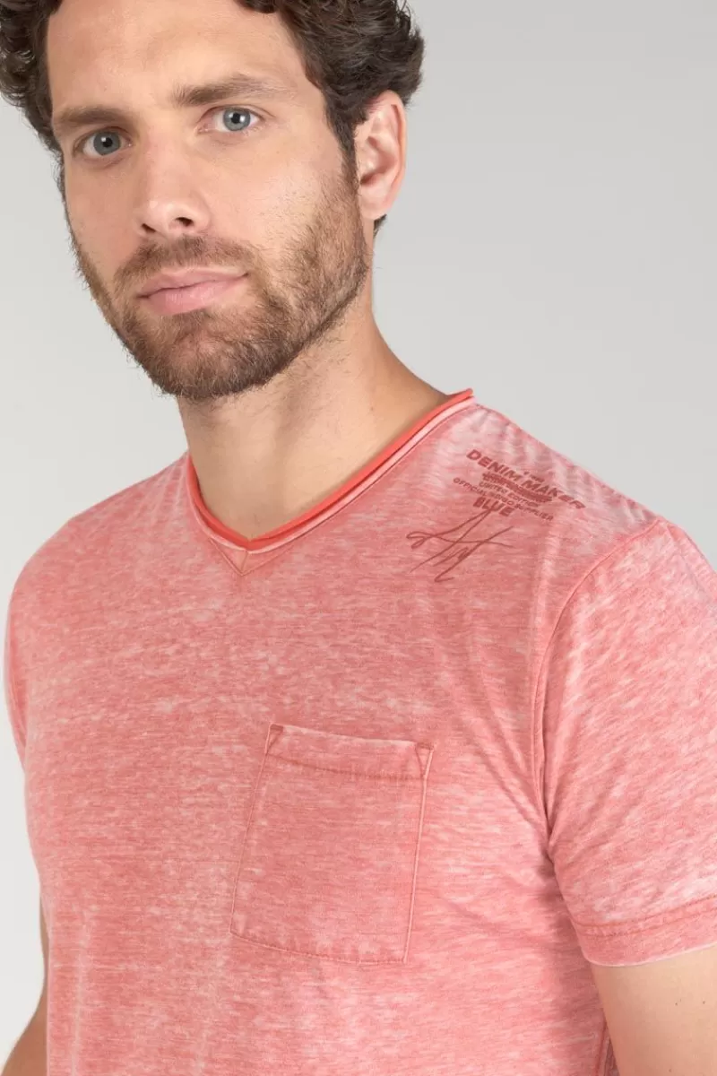 tshirt_mavoc_rouge_chine_delave_2.webp Le Temps des Cerises T-Shirts & Polos-T-Shirt Mavoc Rouge Chine Delave Brick