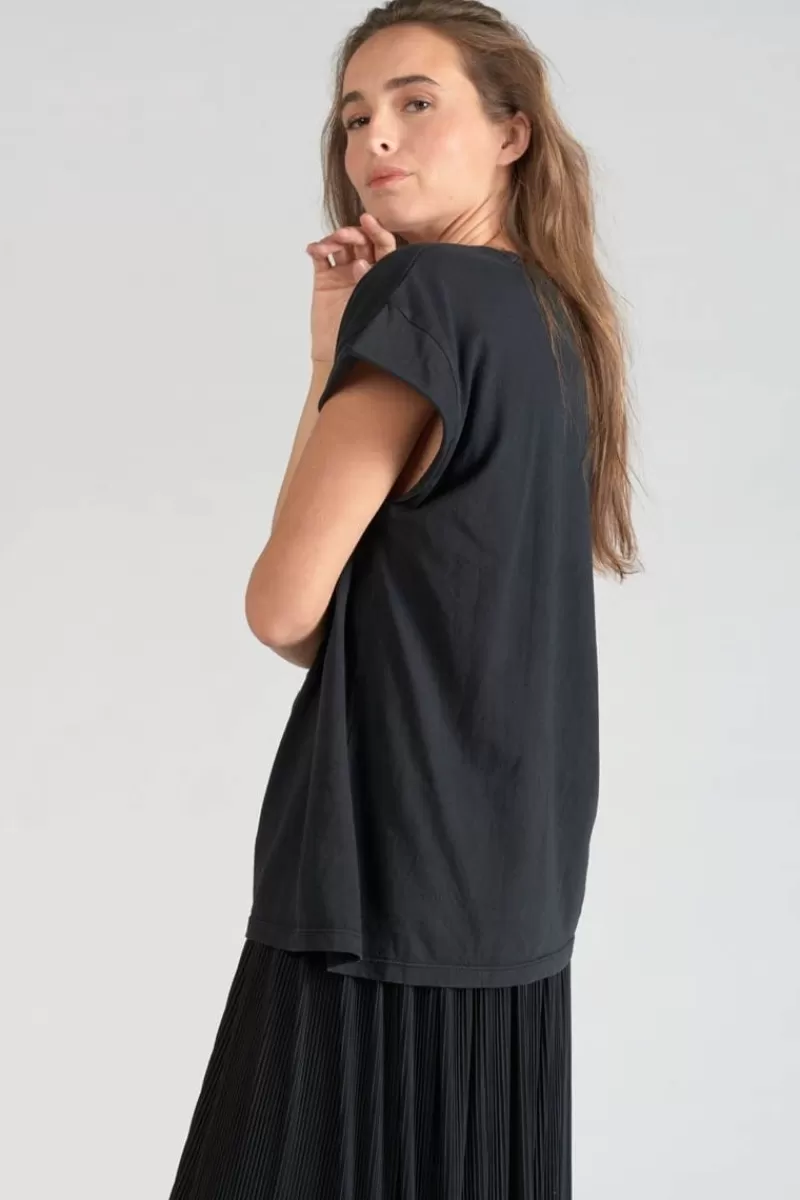 tshirt_miya_noir_imprime_3.webp Le Temps des Cerises T-Shirts & Débardeurs-T-Shirt Miya Noir Imprime Black