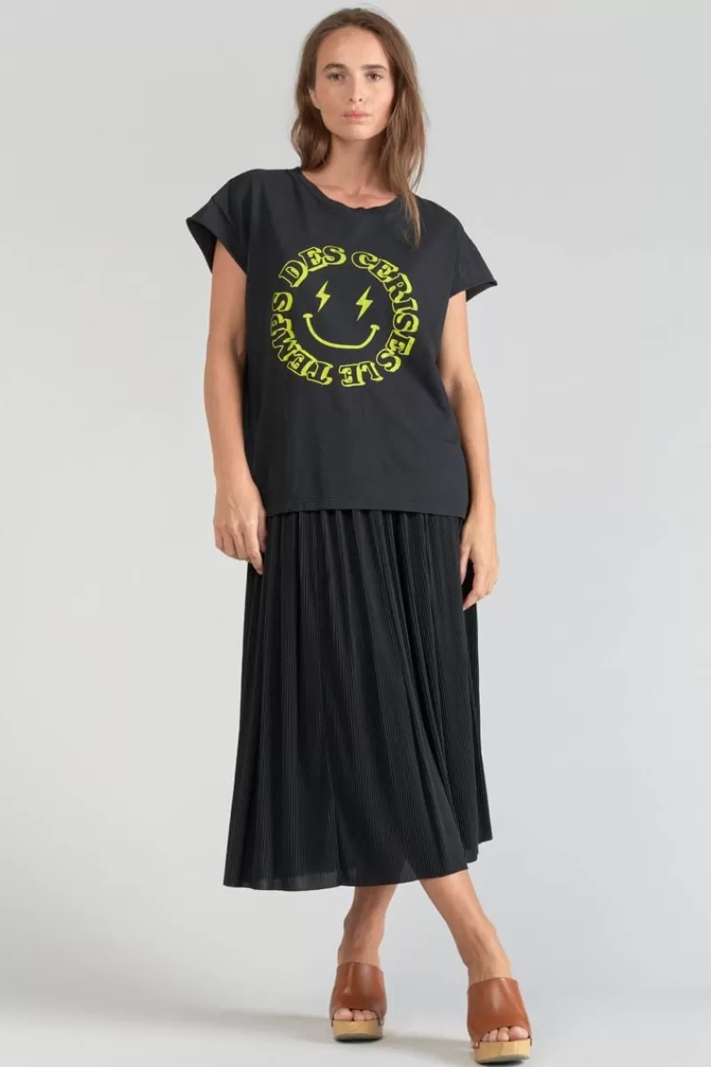 tshirt_miya_noir_imprime_4.webp Le Temps des Cerises T-Shirts & Débardeurs-T-Shirt Miya Noir Imprime Black