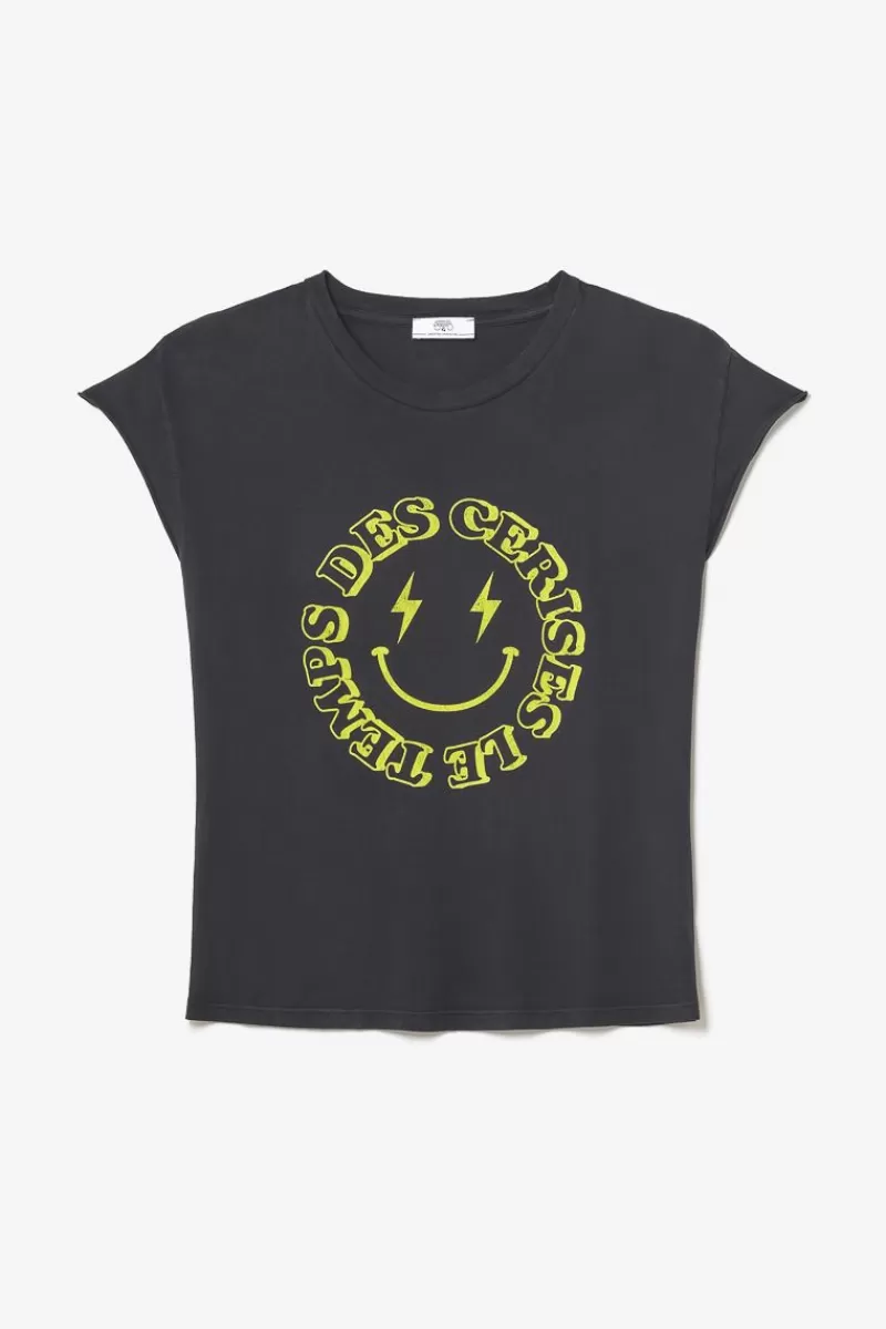 tshirt_miya_noir_imprime_6.webp Le Temps des Cerises T-Shirts & Débardeurs-T-Shirt Miya Noir Imprime Black