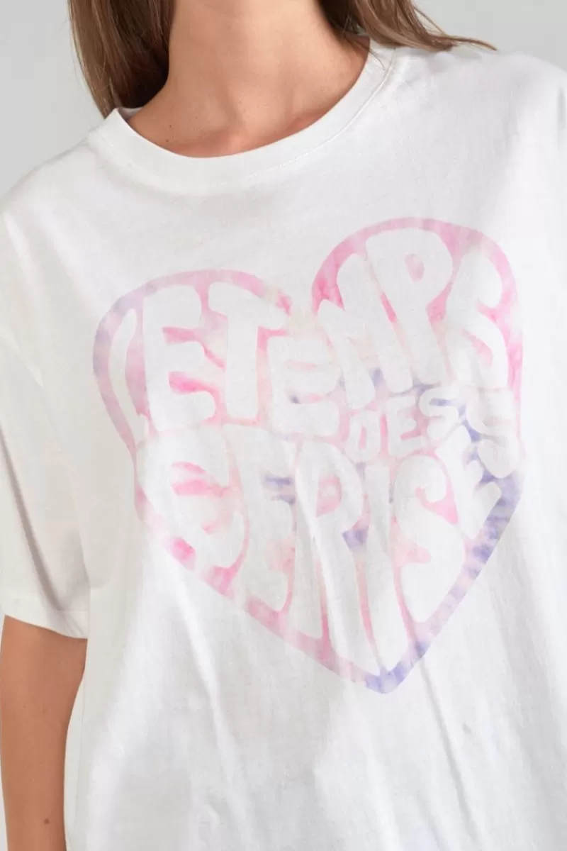 Le Temps des Cerises T-Shirts & Débardeurs-T-Shirt Moona Blanc Imprime Ice Cream