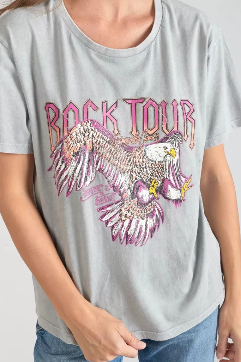 tshirt_nixon_gris_clair_delave_2.webp Le Temps des Cerises T-Shirts & Débardeurs-T-Shirt Nixon Gris Clair Delave Rock Grey