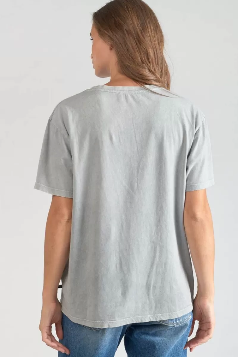 tshirt_nixon_gris_clair_delave_5.webp Le Temps des Cerises T-Shirts & Débardeurs-T-Shirt Nixon Gris Clair Delave Rock Grey