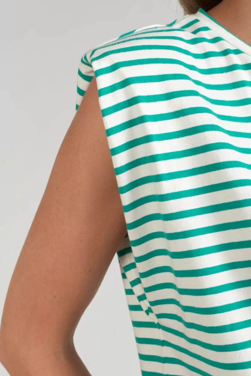 tshirt_sans_manches_male_a_rayures_vertes_4.webp Le Temps des Cerises T-Shirts & Débardeurs-T-Shirt Sans Manches Male A Rayures Vertes Tropical