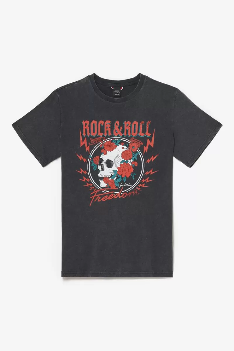 tshirt_stipe_gris_delave_imprime_6.webp Le Temps des Cerises T-Shirts & Polos-T-Shirt Stipe Gris Delave Imprime Black