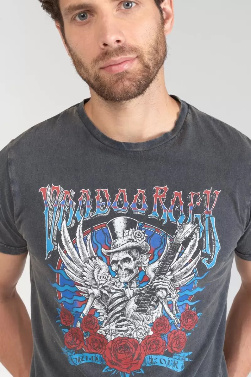 tshirt_tije_gris_delave_imprime_6.webp Le Temps des Cerises T-Shirts & Polos-T-Shirt Tije Gris Delave Imprime Peacoat