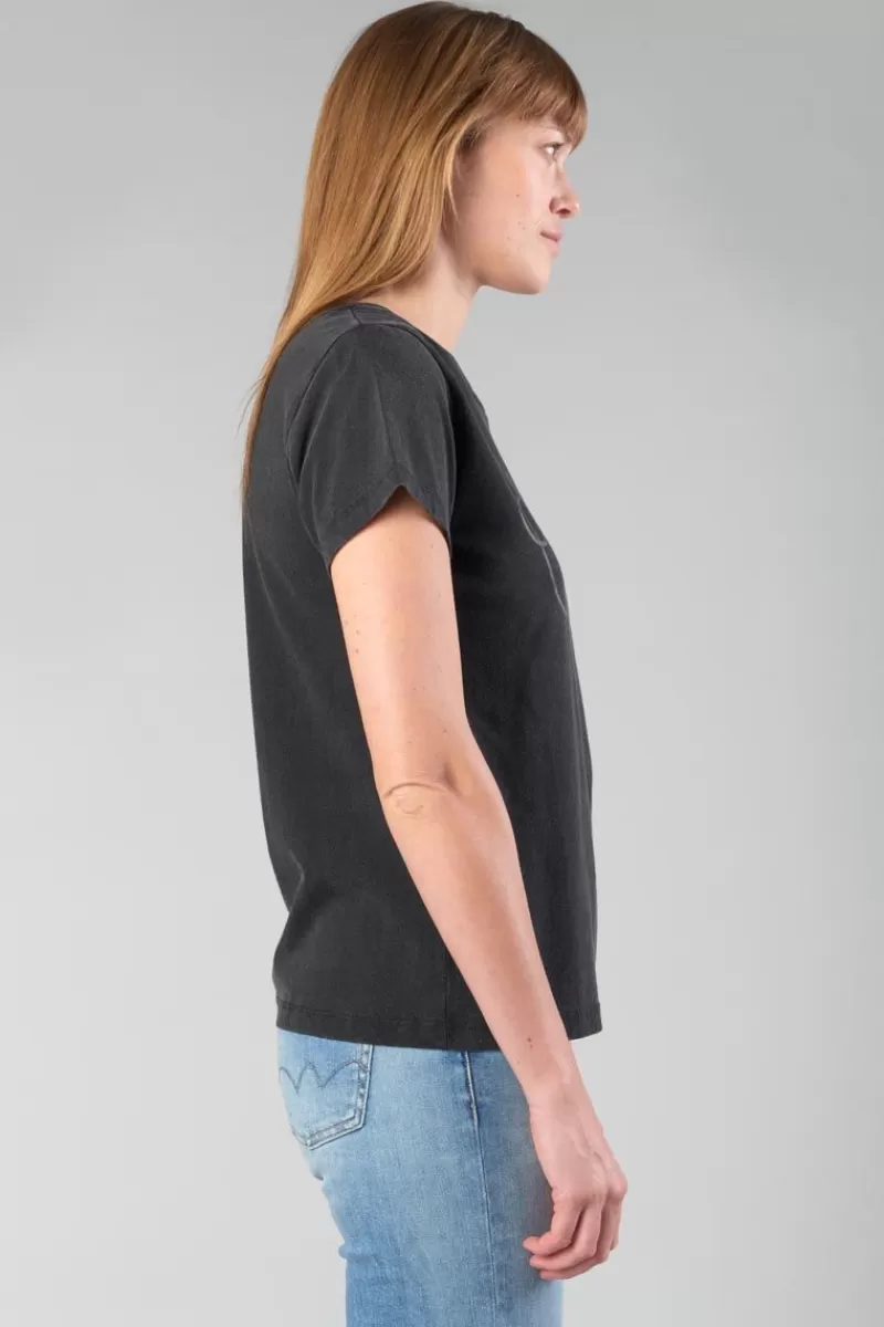 tshirt_tonito_noir_imprime_2.webp Le Temps des Cerises T-Shirts & Débardeurs-T-Shirt Tonito Noir Imprime Black