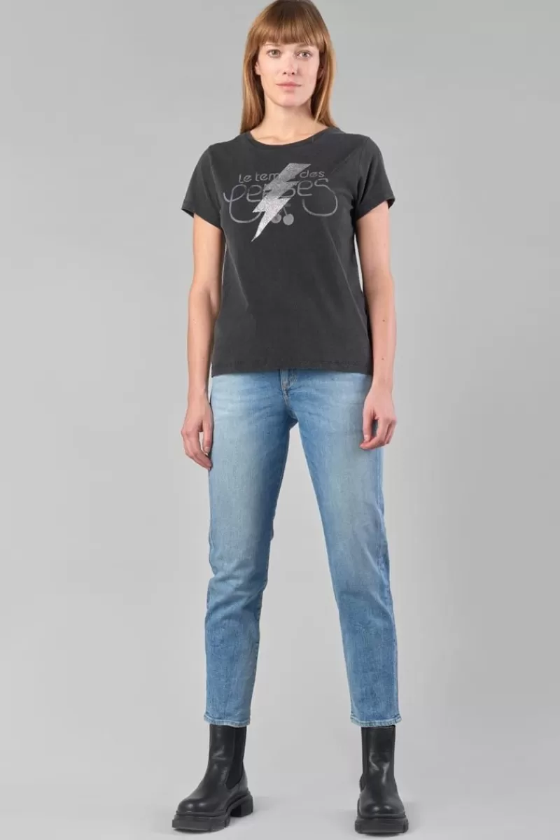 tshirt_tonito_noir_imprime_3.webp Le Temps des Cerises T-Shirts & Débardeurs-T-Shirt Tonito Noir Imprime Black