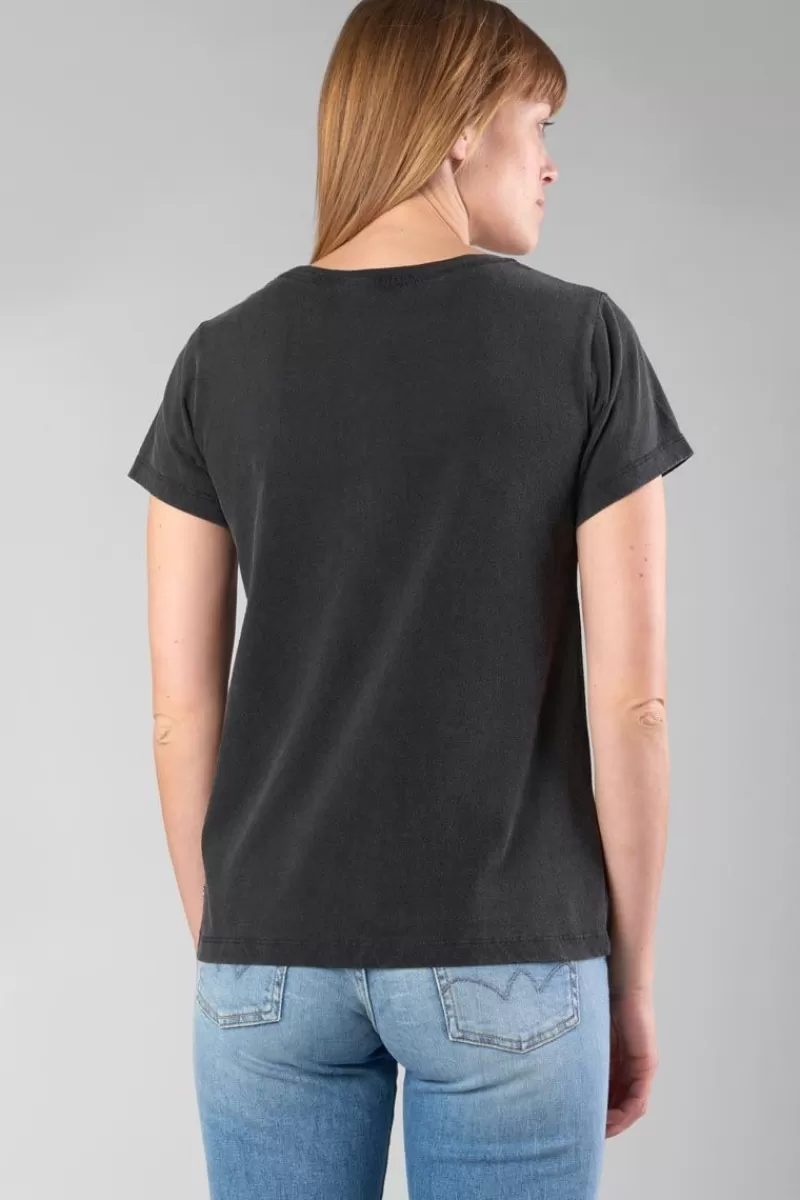 tshirt_tonito_noir_imprime_4.webp Le Temps des Cerises T-Shirts & Débardeurs-T-Shirt Tonito Noir Imprime Black